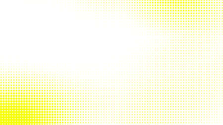 Dots halftone white yellow color pattern gradient texture with technology digital background. Dots pop art comics with summer background.の写真素材