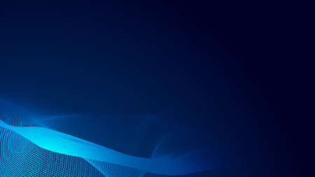 Dot blue wave light screen gradient texture background. Abstract  technology big data digital background. 3d rendering.の写真素材