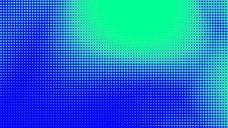 Dots halftone green blue color pattern gradient texture with technology digital background. Dots pop art comics with summer background.の写真素材