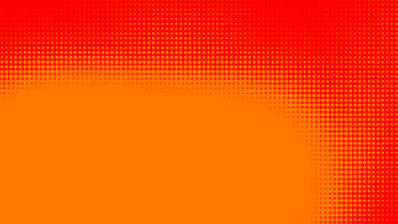 Dots halftone orange color pattern gradient texture with technology digital background. Dots pop art comics with summer background.の写真素材