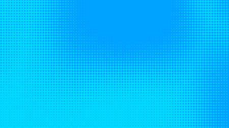 Dots halftone blue color pattern gradient texture with technology digital background. Dots pop art comics with summer background.の写真素材