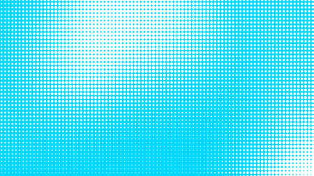 Dots halftone white blue color pattern gradient texture with technology digital background. Dots pop art comics with summer background.の写真素材