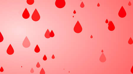 Medical health red blood drop pattern background. Abstract healthcare for World Blood Donor Day.の写真素材