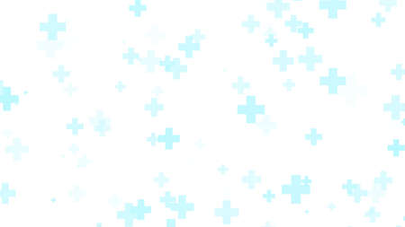 Medical health blue cross pattern white background. Abstract healthcare technology and science concept.の写真素材