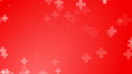 Medical health red cross pattern background. Abstract healthcare for World Blood Donor Day.の写真素材
