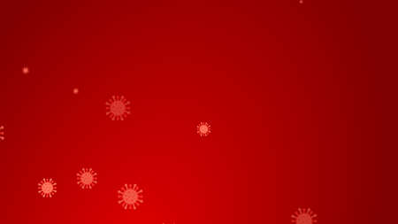 Coronavirus red pattern banner background. Abstract healthcare Illustrations concept COVID-19.の写真素材
