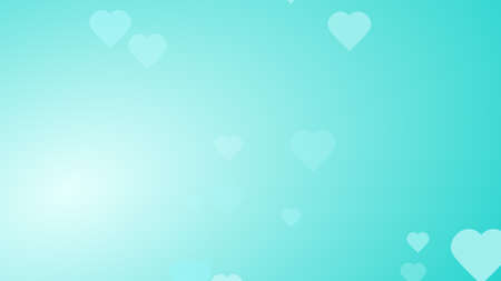 Medical health green blue hearts pattern background. Abstract healthcare technology and science concept.の写真素材