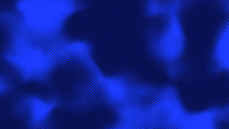 Dot blue wave light screen gradient texture background. Abstract  technology big data digital background. 3d rendering.の写真素材