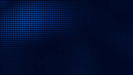 Dot blue pattern screen led light gradient texture background. Abstract  technology big data digital background. 3d rendering.の写真素材