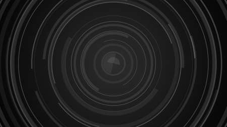 Circle black gray technology Hi-tech  dark background. Abstract graphic digital future concept design.の写真素材