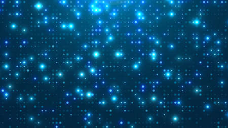 Dot  white blue pattern screen led light gradient texture background. Abstract  technology big data digital background. 3d rendering.の写真素材