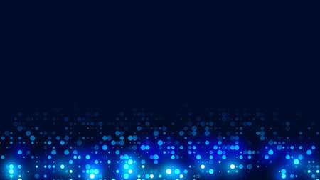 Dot blue pattern screen led light gradient texture background. Abstract  technology big data digital background. 3d rendering.の写真素材