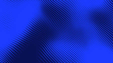 Dot blue wave light screen gradient texture background. Abstract  technology big data digital background. 3d rendering.の写真素材