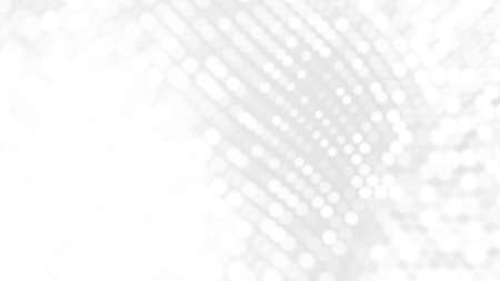 Dot white gray wave light technology texture background. Abstract big data digital concept. 3d rendering.の写真素材