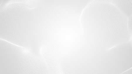 Dot white gray wave light technology texture background. Abstract big data digital concept. 3d rendering.の写真素材