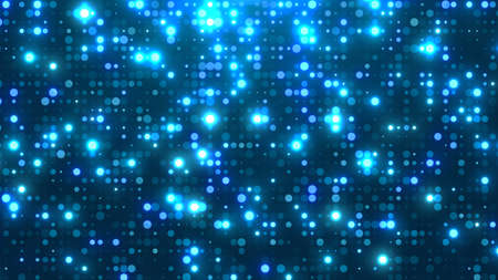 Dot  white blue pattern screen led light gradient texture background. Abstract  technology big data digital background. 3d rendering.の写真素材