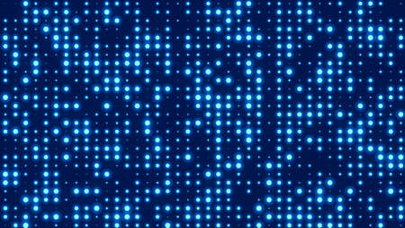 Dot  white blue pattern screen led light gradient texture background. Abstract  technology big data digital background. 3d rendering.の写真素材
