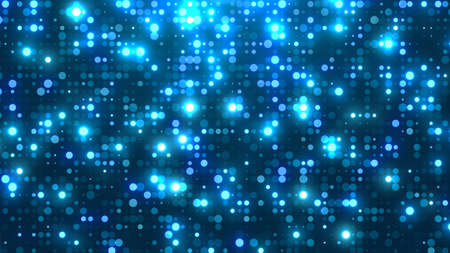 Dot  white blue pattern screen led light gradient texture background. Abstract  technology big data digital background. 3d rendering.の写真素材