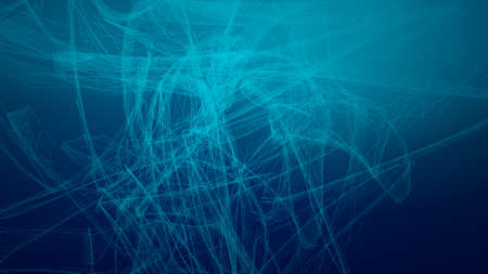 High tech blue wave dark background. Abstract technology big data digital background. 3d rendering.の写真素材