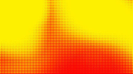 Dots halftone orange yellow color pattern gradient texture with technology digital background. Dots pop art comics with summer background.の写真素材