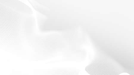 Dot white gray wave light technology texture background. Abstract big data digital concept. 3d rendering.の写真素材