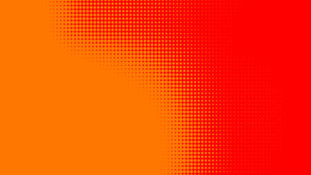 Dots halftone orange color pattern gradient texture with technology digital background. Dots pop art comics with summer background.の写真素材