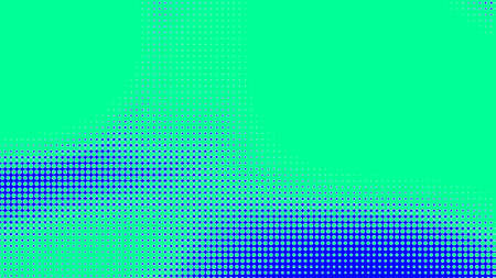 Dots halftone green blue color pattern gradient texture with technology digital background. Dots pop art comics with summer background.の写真素材