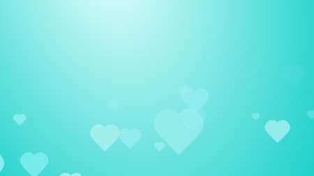 Medical health green blue hearts pattern background. Abstract healthcare technology and science concept.の写真素材