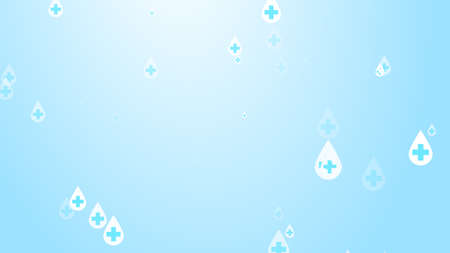 Medical health cross white on blue sanitizer drop pattern background. Abstract healthcare clean and Hygiene concept.の写真素材