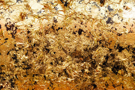 Gild by real gold on skin of buddha