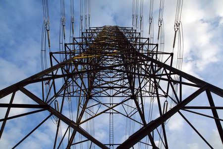 High-Voltage Transmission Towerの写真素材