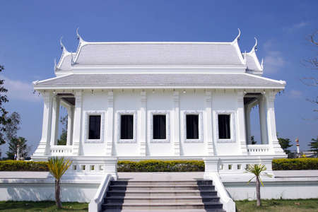 white temple in Thailandの写真素材