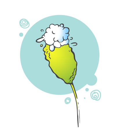 Flowers floral background. Herbal illustrationのイラスト素材