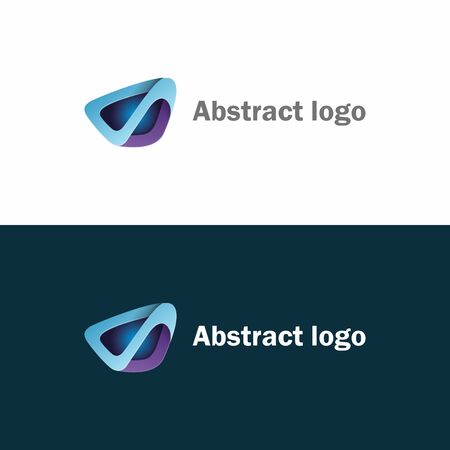 Logo Template for different types of activities . Colorful, with gradients . Imitation volume .のイラスト素材