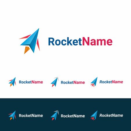 Logo Template for different types of activities . Colorful, with gradients . Imitation volume .のイラスト素材