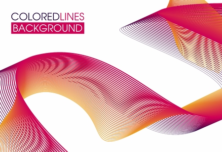 Colorful abstract background . Multicolored interlacing lines stretching into the distance . Suitable for savers and for brandingのイラスト素材