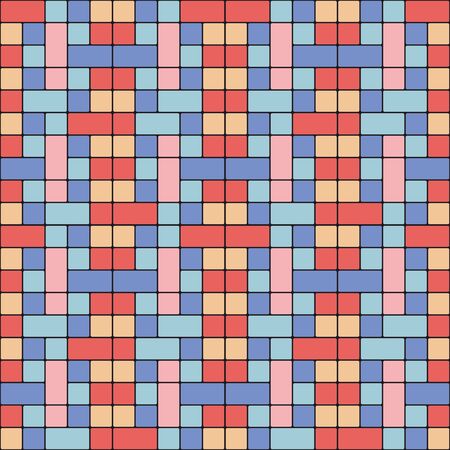 Colorful tile background . Seamless texture , flat styleのイラスト素材