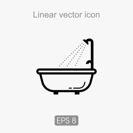 A simple icon made outline in blackの写真素材