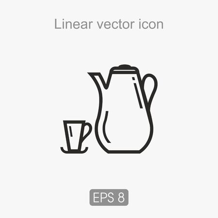 A simple icon made outline in blackの写真素材