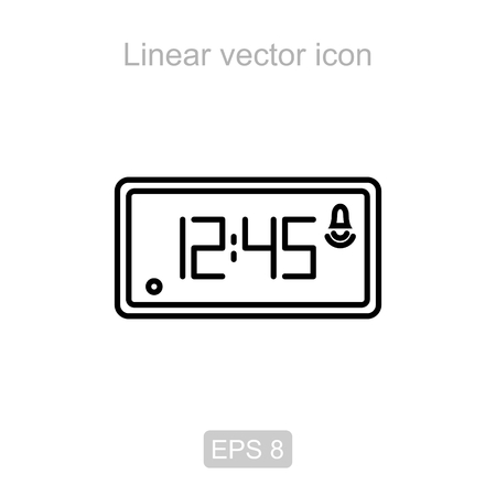 Electronic watch. Linear vector icon.のイラスト素材