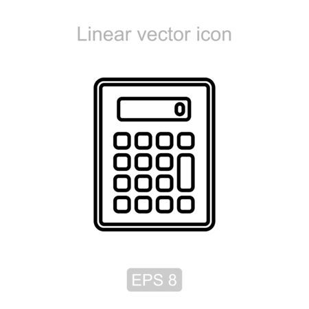 Calculator. Linear vector icon.のイラスト素材