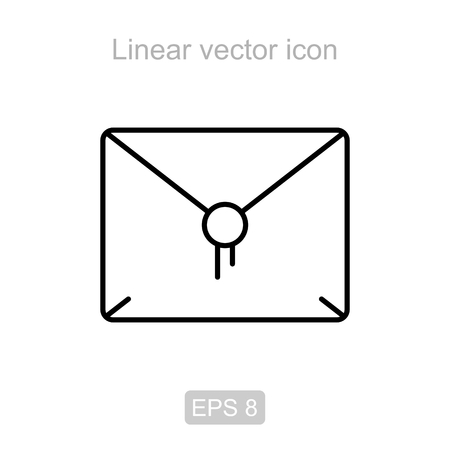 Message. Linear vector icon.のイラスト素材
