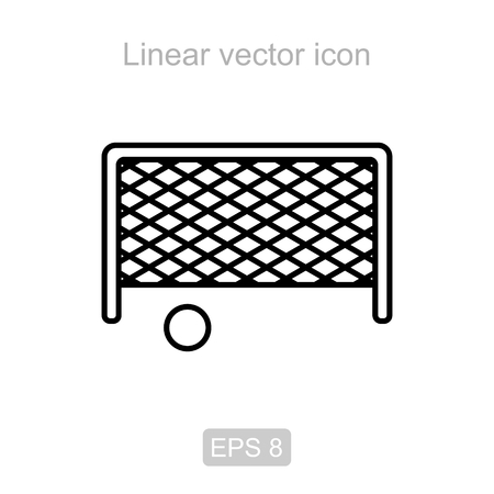 Football goal. Linear vector icon.のイラスト素材