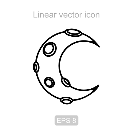 Icon of the crescent in a linear styleのイラスト素材