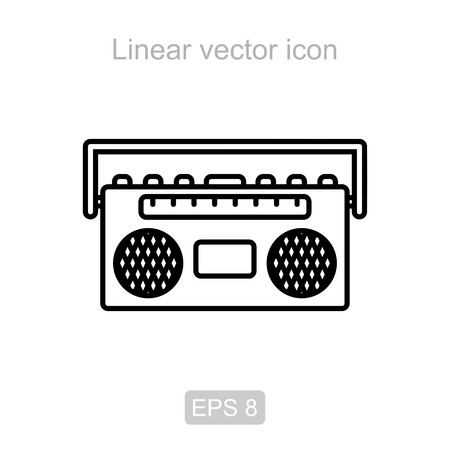 Icon of the boombox in a linear styleのイラスト素材