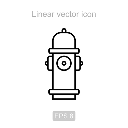 Icon of the hydrant in a linear styleのイラスト素材