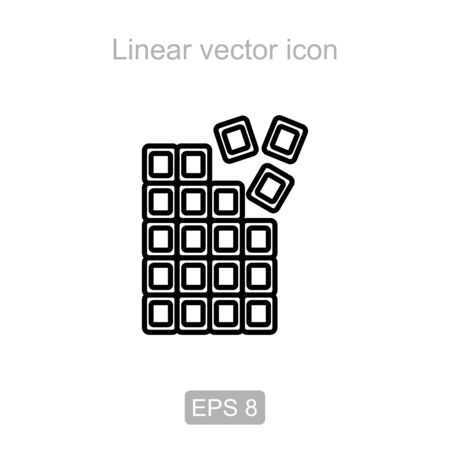 Icon of the chocolate in a linear styleのイラスト素材