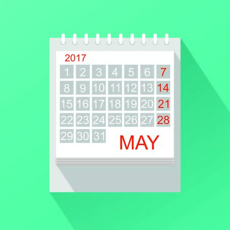 Calendar in flat style. EPS 8のイラスト素材