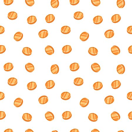 Gold coins. Seamless texture White backgroundのイラスト素材