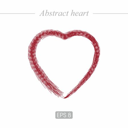 Abstract, beautiful heart for postcards, web design. Heart icon in redのイラスト素材